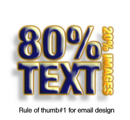 Make your email 80 20 text and images
